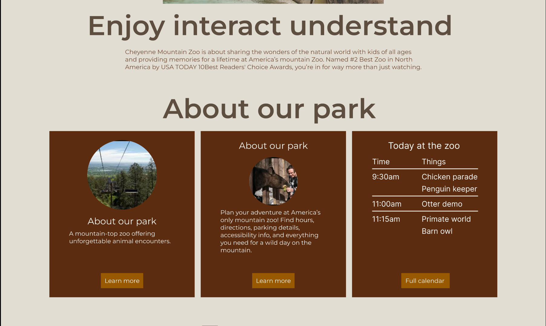 High-fidelity main layout