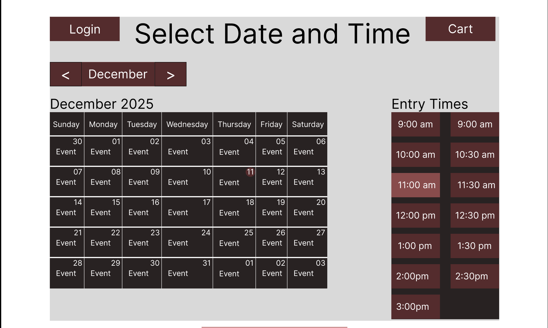 Mid-fidelity date and time