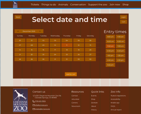 High-fidelity date and time page