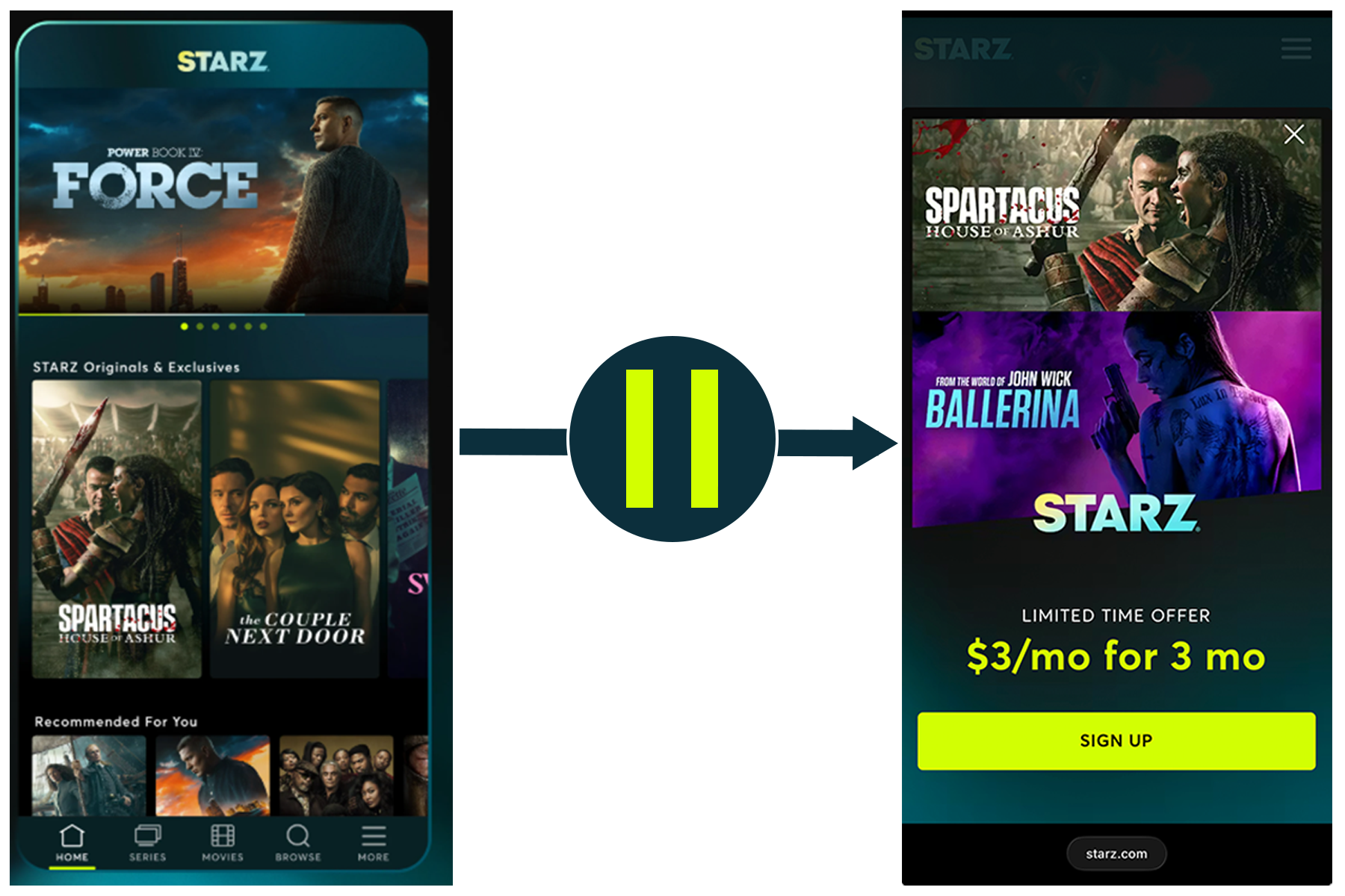 Settings in app vs web redirection study
