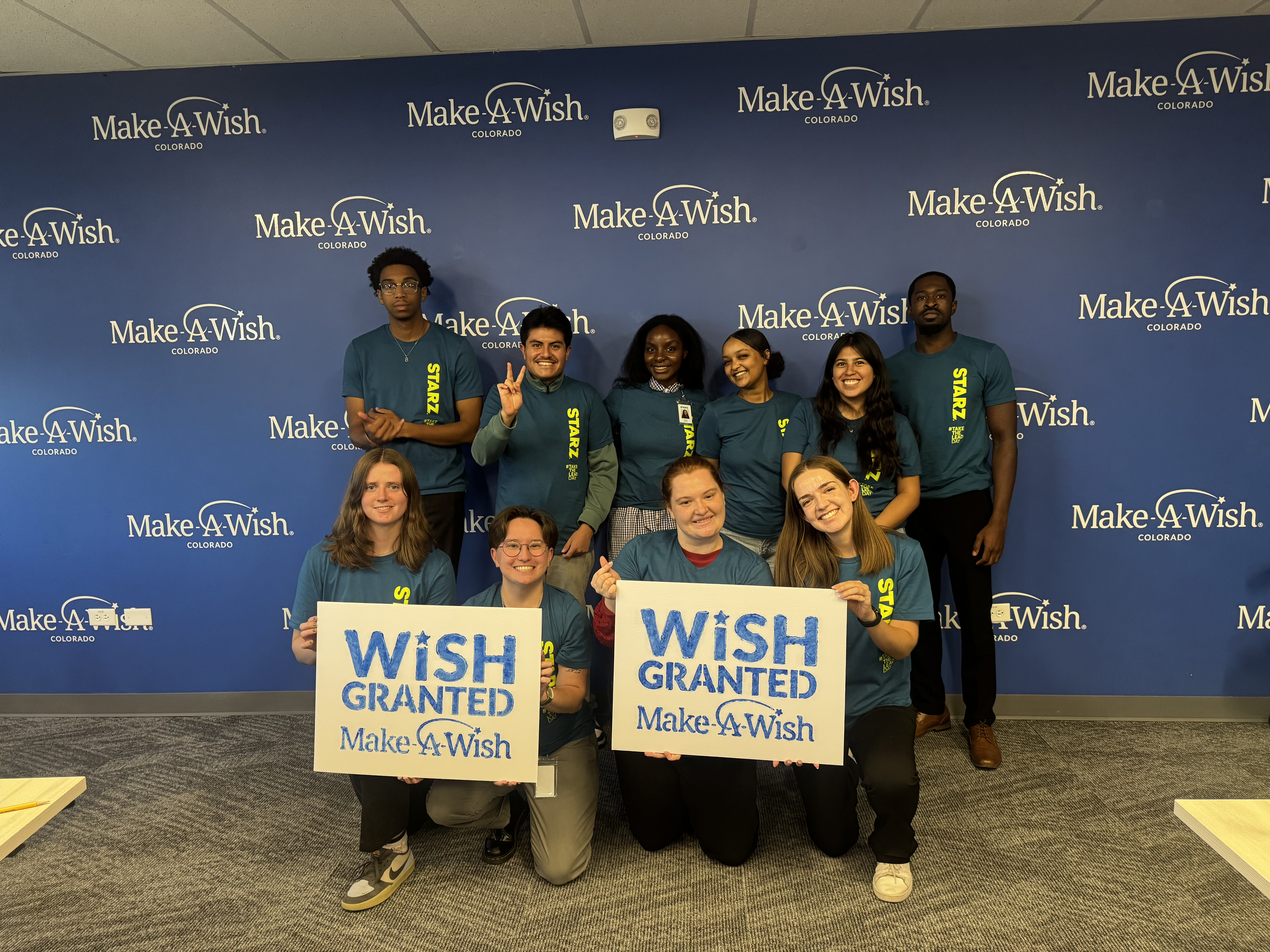 STARZ internship Make a Wish team photo