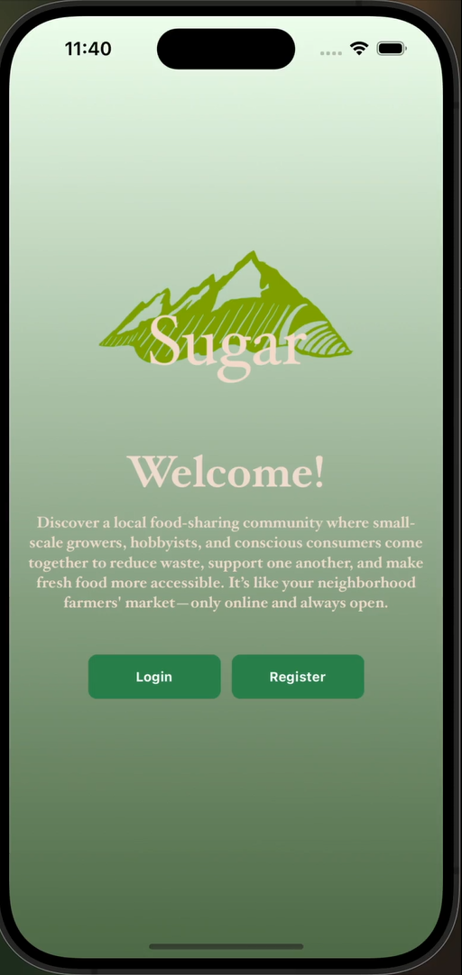Sugar UI branding example - welcome page screenshot