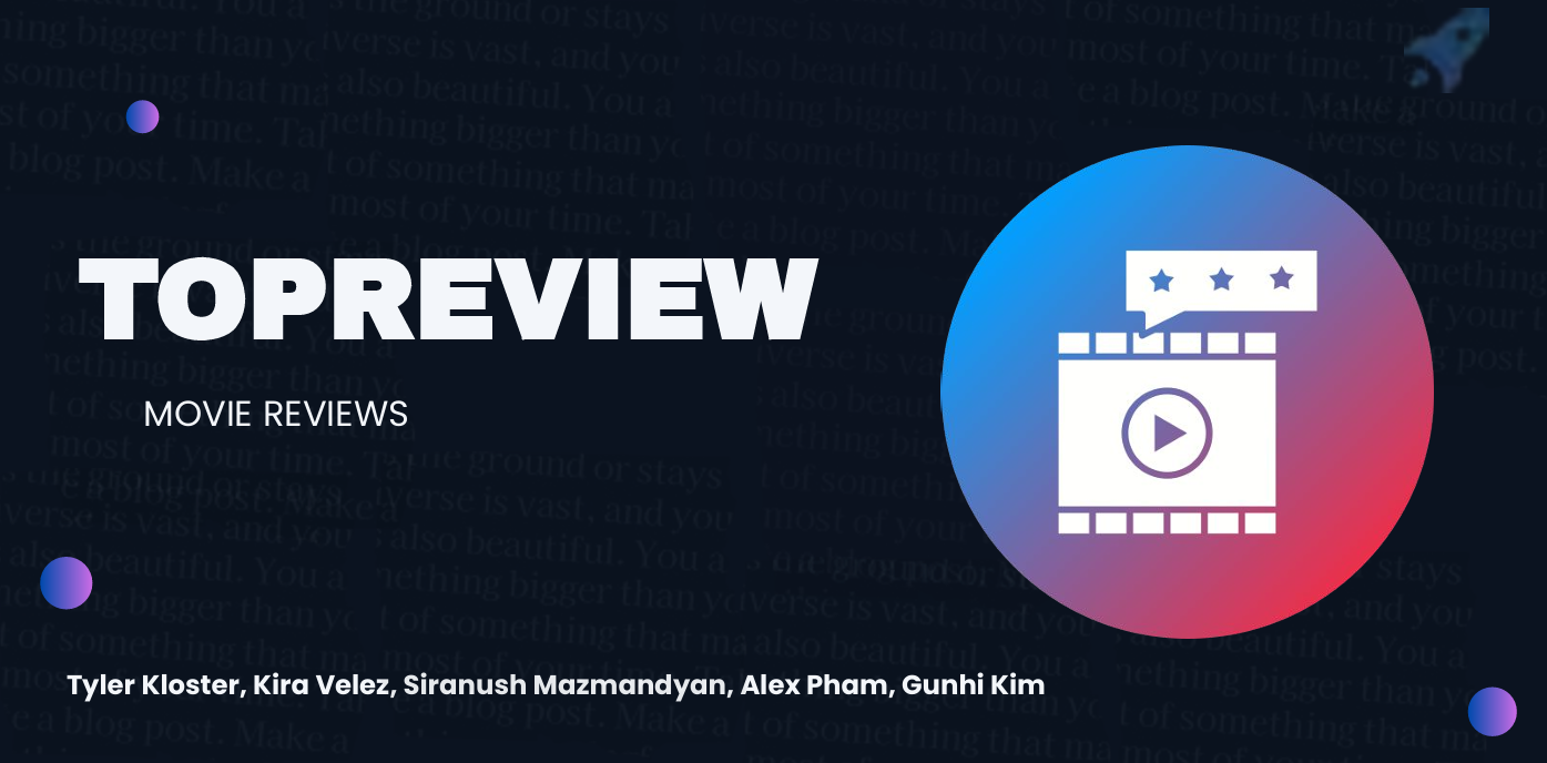 TopReview title slide featuring project name and team members